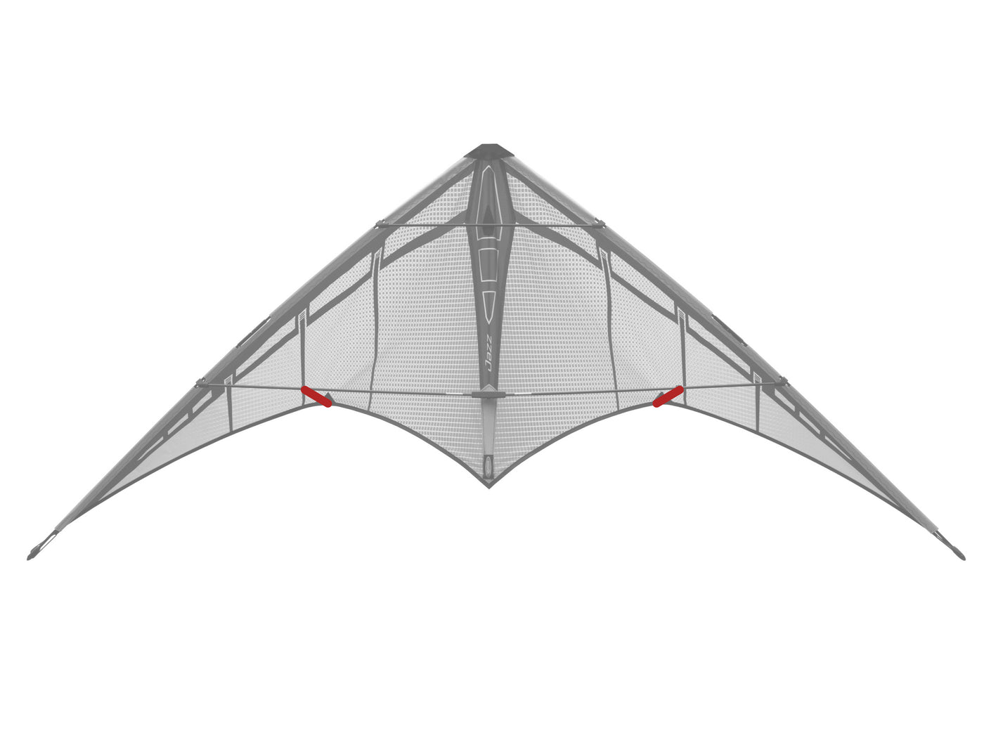 Diagram showing location of the Jazz Standoffs on the kite.