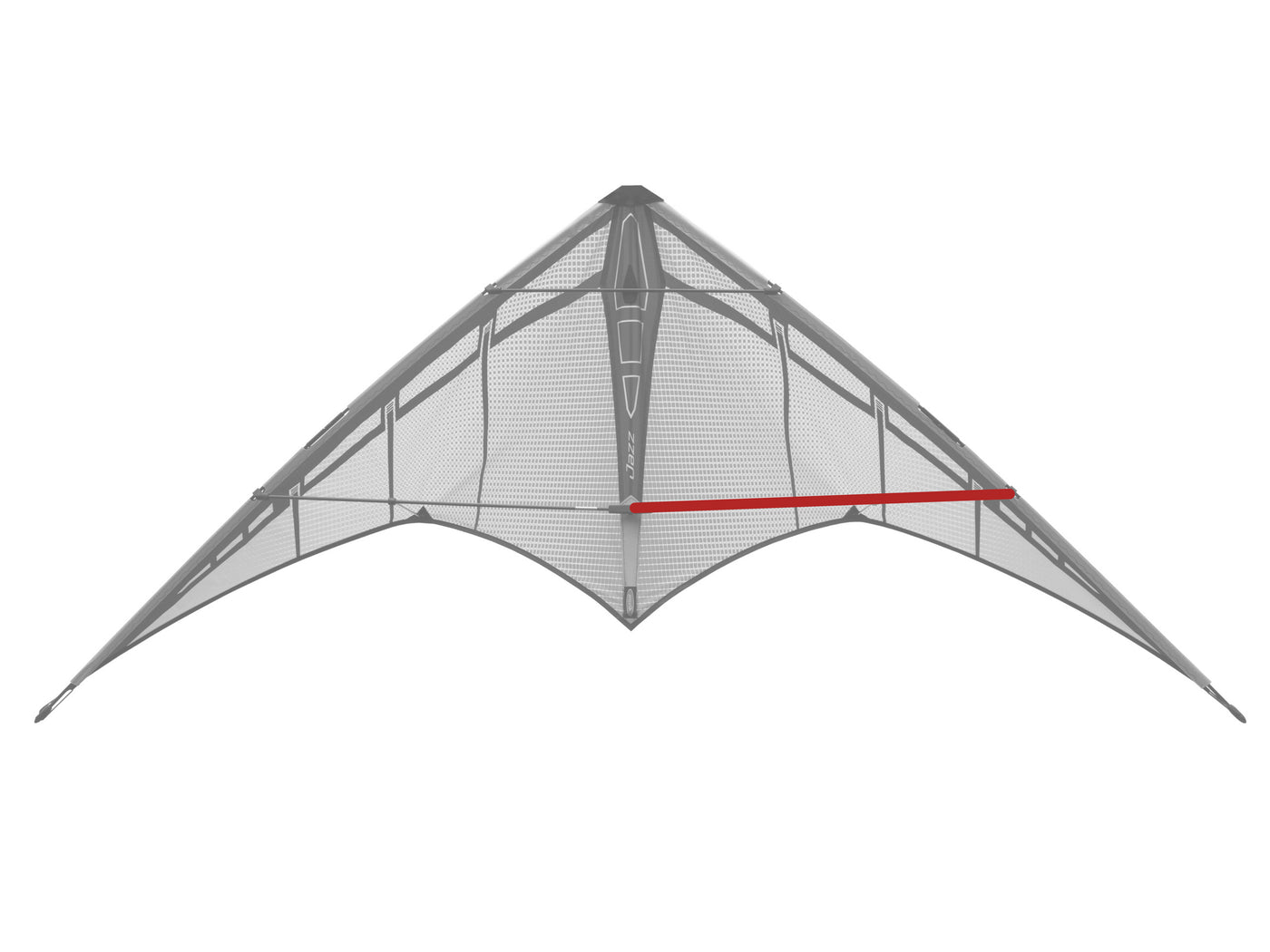 Diagram showing location of the Jazz Lower Spreader on the kite.