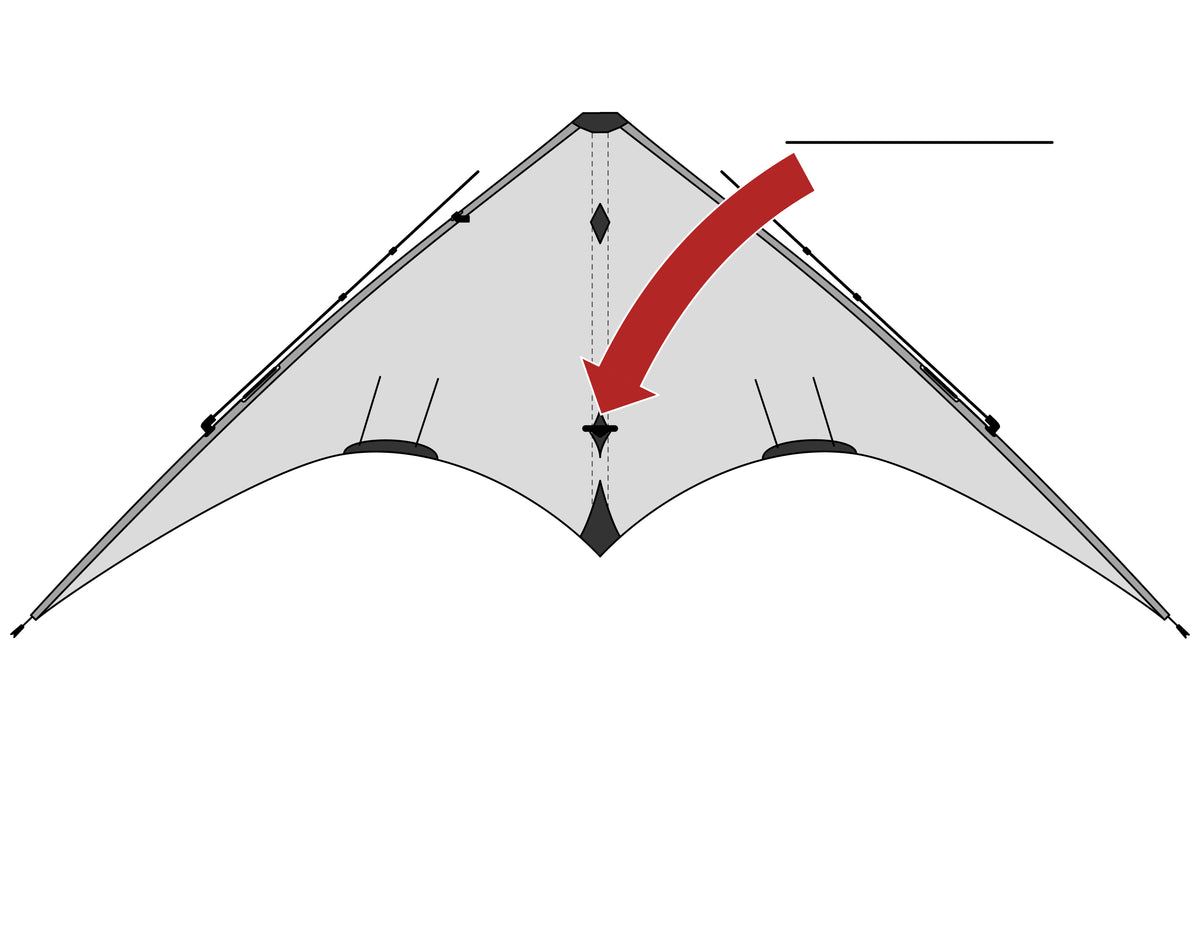 Move the upper spreader to the center-t for storage