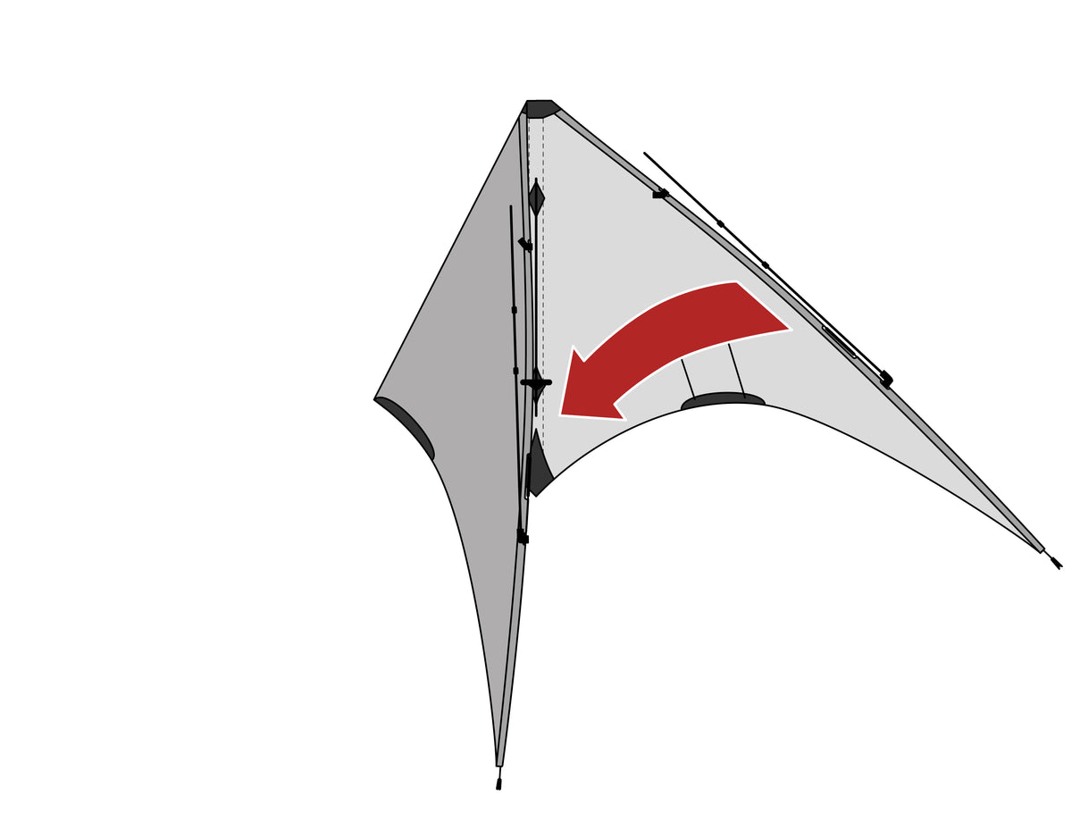 Fold the second leading edge toward the spine