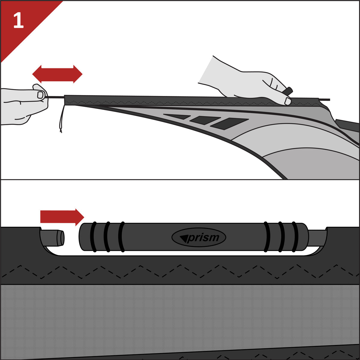 Join the upper and lower leading edge rods at the ferrule