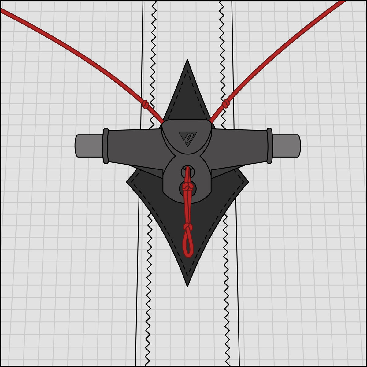 Pull loop to free knot from knot cup