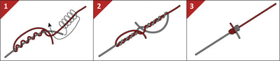 A diagram showing a blood knot