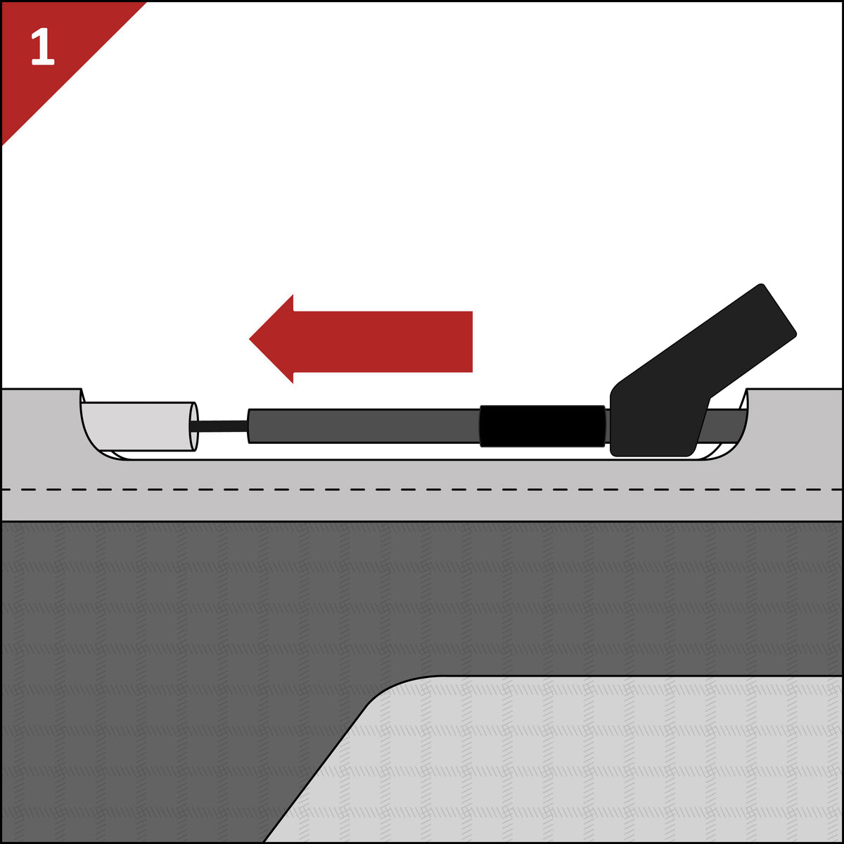Join the leading edge rod sections at the silver connector