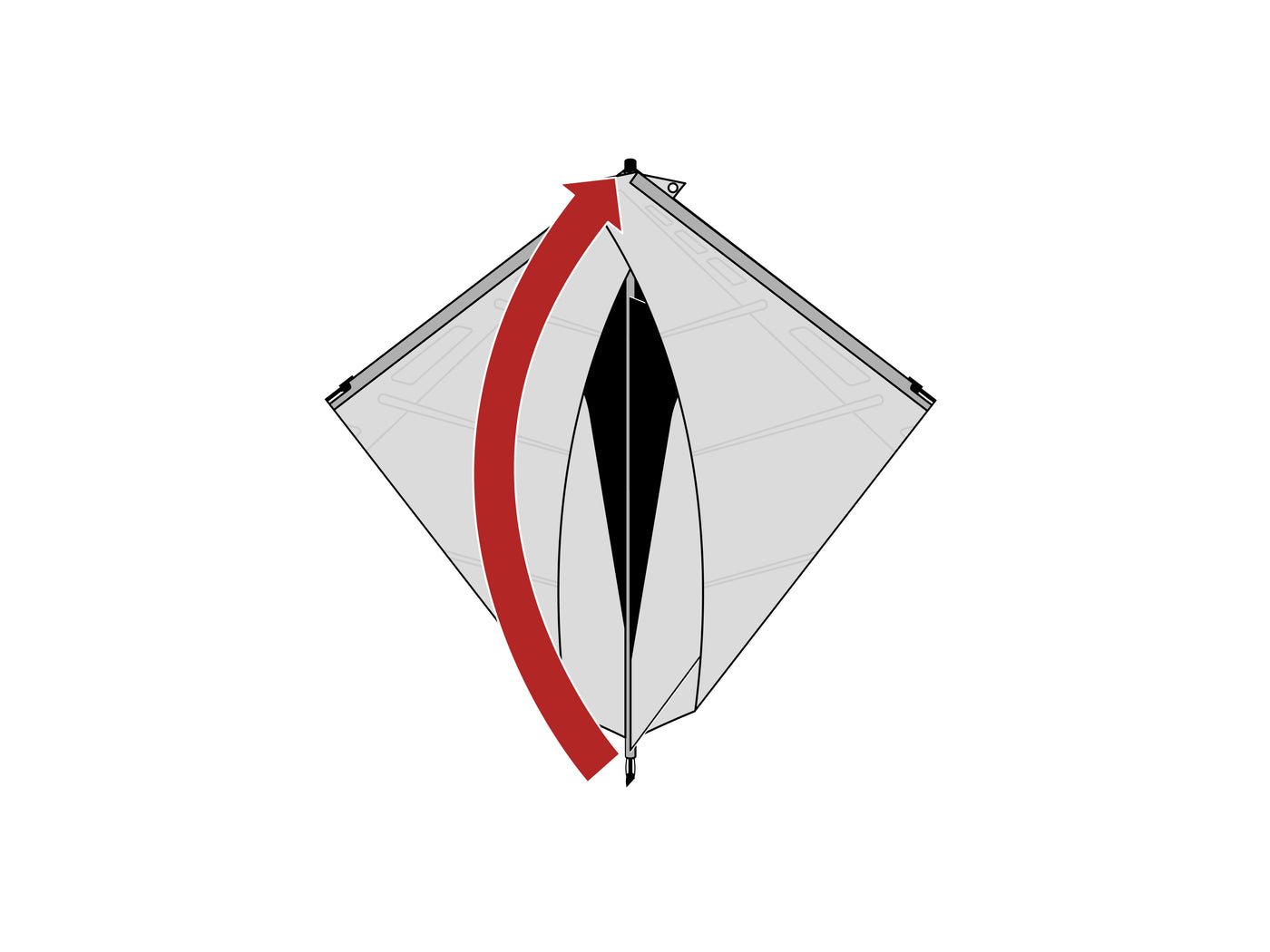 Release the spine cap and separate the spine sections