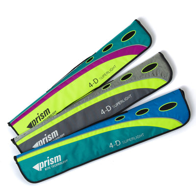 Three 4D Superlight stunt kites in storage cases
