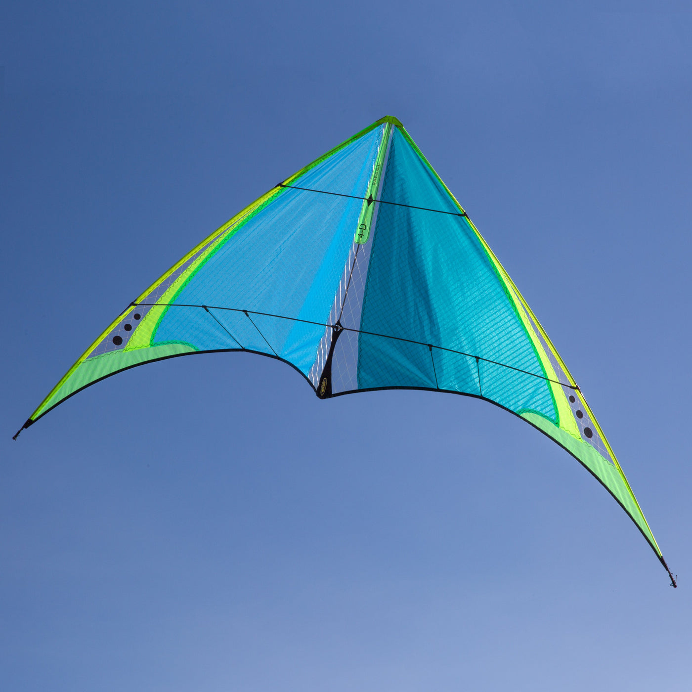 Seafoam 4D Superlight stunt kite in sky