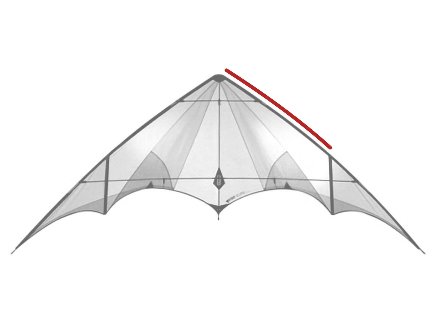 Diagram showing location of the Eclipse SUL Upper Leading Edge on the kite.