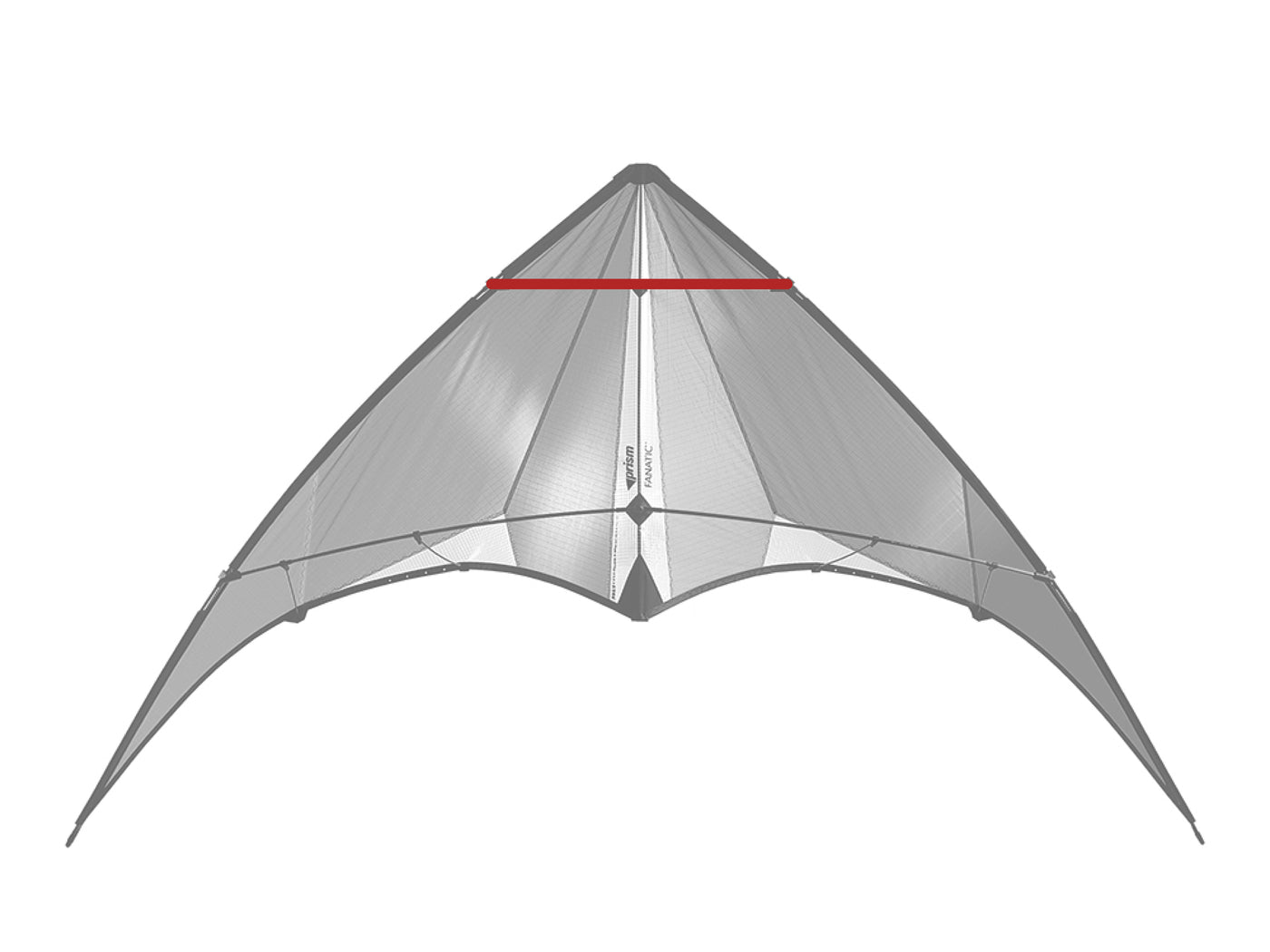 Diagram showing location of the Fanatic (1997) Upper Spreader on the kite.