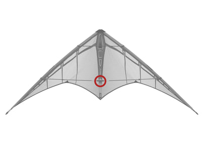 Diagram showing location of the Jazz Center T on the kite.