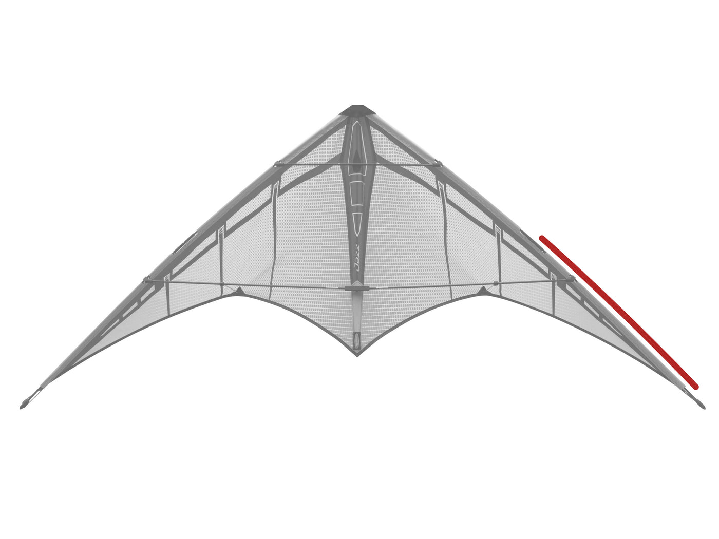 Diagram showing location of the Jazz Lower Leading Edge on the kite.
