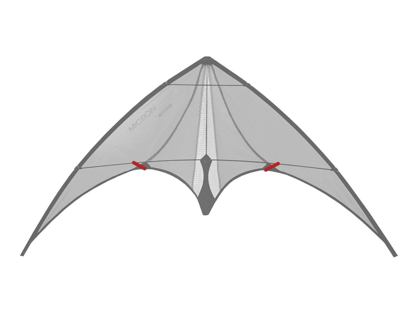 Diagram showing location of the Micron Standoffs on the kite.