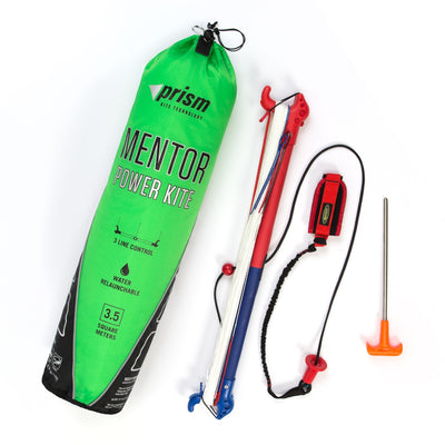 Mentor 2.5 bag with control bar and kite stake