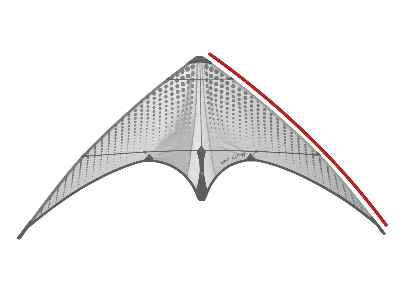 Diagram showing location of the Neutrino Leading Edge on the kite.