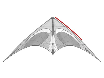 Diagram showing location of the Quantum Upper Leading Edge on the kite.